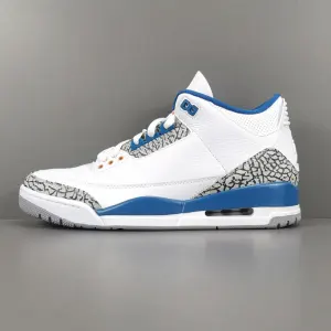 Air Jordan 3 retro White and True Blue CT8532-148 Sports shoes