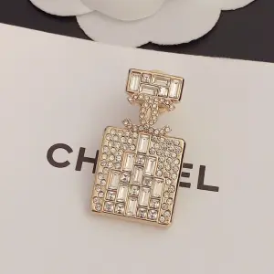 CHANEL Brooch Brass Material